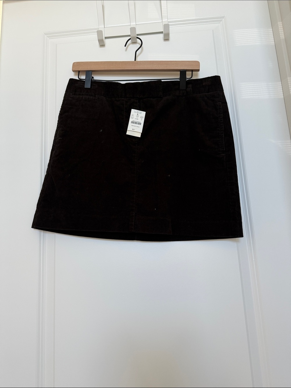 J. Crew Factory Black Corduroy Mini Skirt